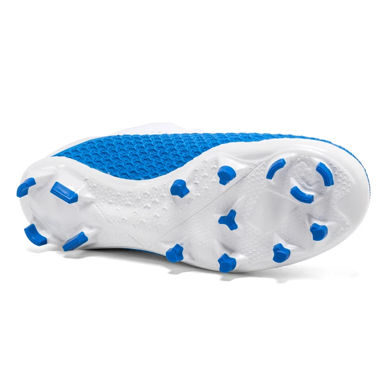 Men's High-Top Soccer Cleats Anti-Slip Grass Training Football Shoes Boys Lightweight Turf Athletic Footwear Large Size Sneakers