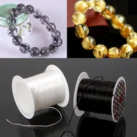 seed bead thread elastic cord stretch string elastic beading cord craft thread for jewelry making 0 8mm wide 10m long