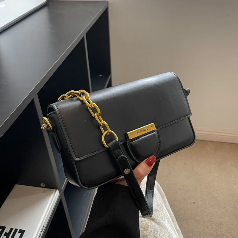 

Small Women's Shoulder Bag Simple Satchel Messenger Bag For Women Chic Handbag Phone Purse High Quality PU Leather Ladies Bag