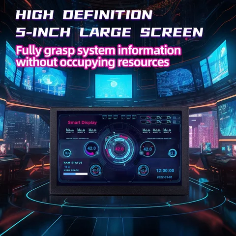 Плата управления драйвером ЖК-монитора с 5-дюймовым экраном AIDA64 Screen Auxiliary IPS для компьютера ITX PC Case