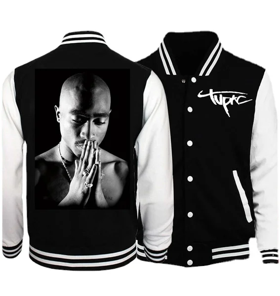 

Rapper Fashion Tupac Shakur 2-2pac Jacket Sweatshirt Hoodie Sweatshirt Printed Cotton Hoodies Pop Jackets Size