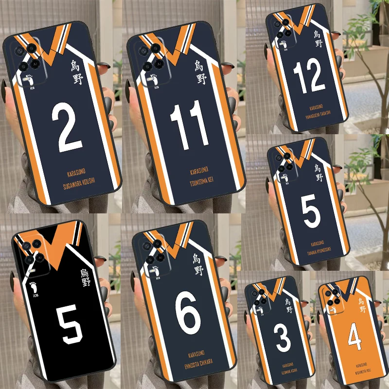 Haikyuu! Обложка униформы Karasuno для OPPO A78 A98 A58 A96 A76 A16 A17 A15 A5 A9 A74 A94 A52 A72 A53 A54 A57 S