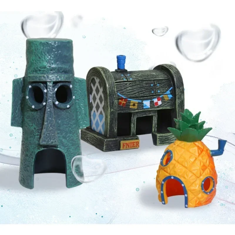 Fish tank landscaping pineapple house octopus boy crab castle fish and shrimp shelter aquarium decoration