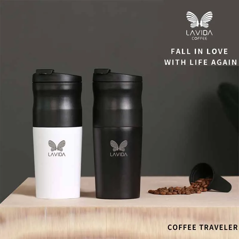 Portable Coffee Maker Machine Electric Cafetera Machine Multi-function Bean Grinder Cup 427ml Rechargeable Coffee Device Outdoor