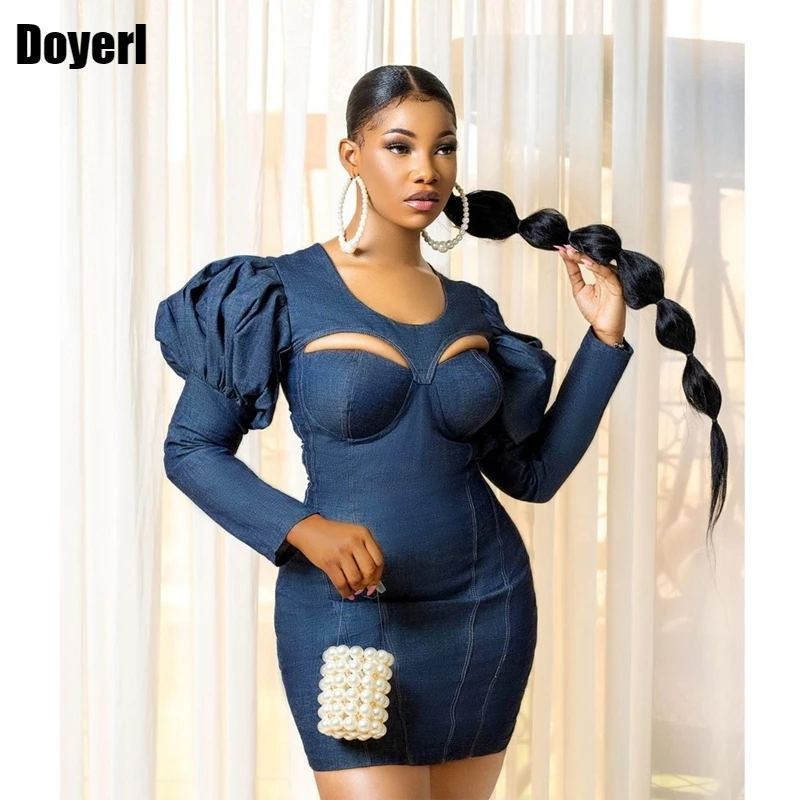 

Женское облегающее платье с длинным рукавом-фонариком, Осень-зима