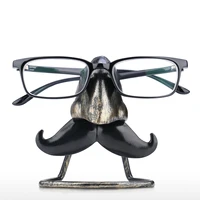 creative wrought iron beard nose glasses frame home desk decoration handicraft ornaments portable glasses frame