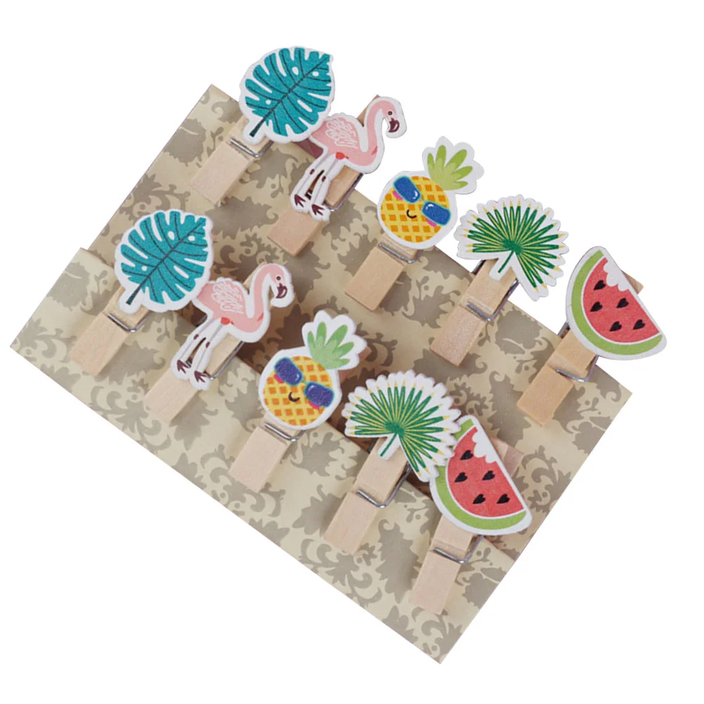 

30pcs Clips Leaf Creative Decorative Fruits Note Clamp Holder Clip Picture Clip