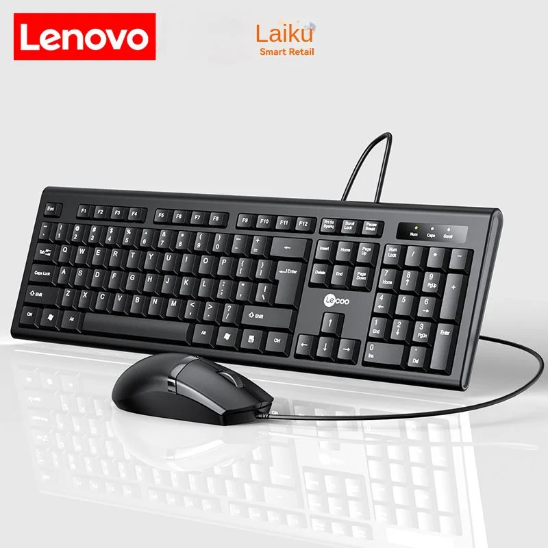 

Lenovo CM101S wired keyboard and mouse package office business desktop computer notebook universal mute home keyboard and mouse