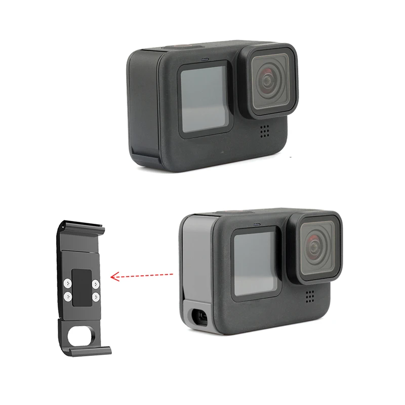 

Professional Metal Battery Lid Door Cover Replacement Camera Battery Side Cover for Go Pro Hero 9 Camera Accessories