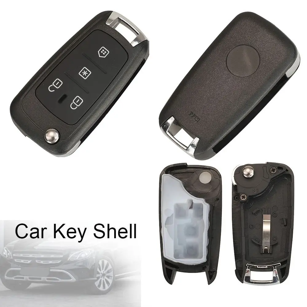 

4 Button Remote Car Key Shell NO Blade Flip Folding Remote Fob Cover Replacement Car Key Shell for Fiat for Brazil Positron