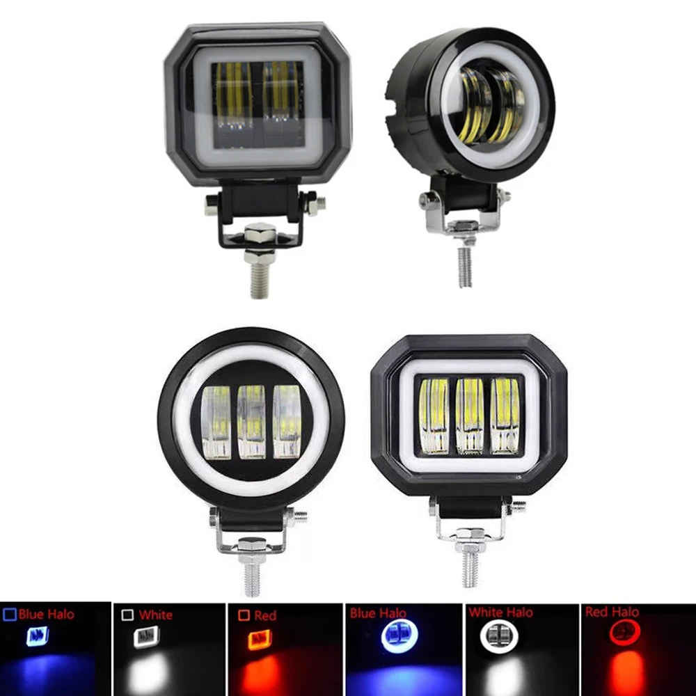 

Водонепроницаемый круглый квадратный светодиодный рабочий светильник «глаза ангела», портативный прожектор для мотоцикла, внедорожника, ...