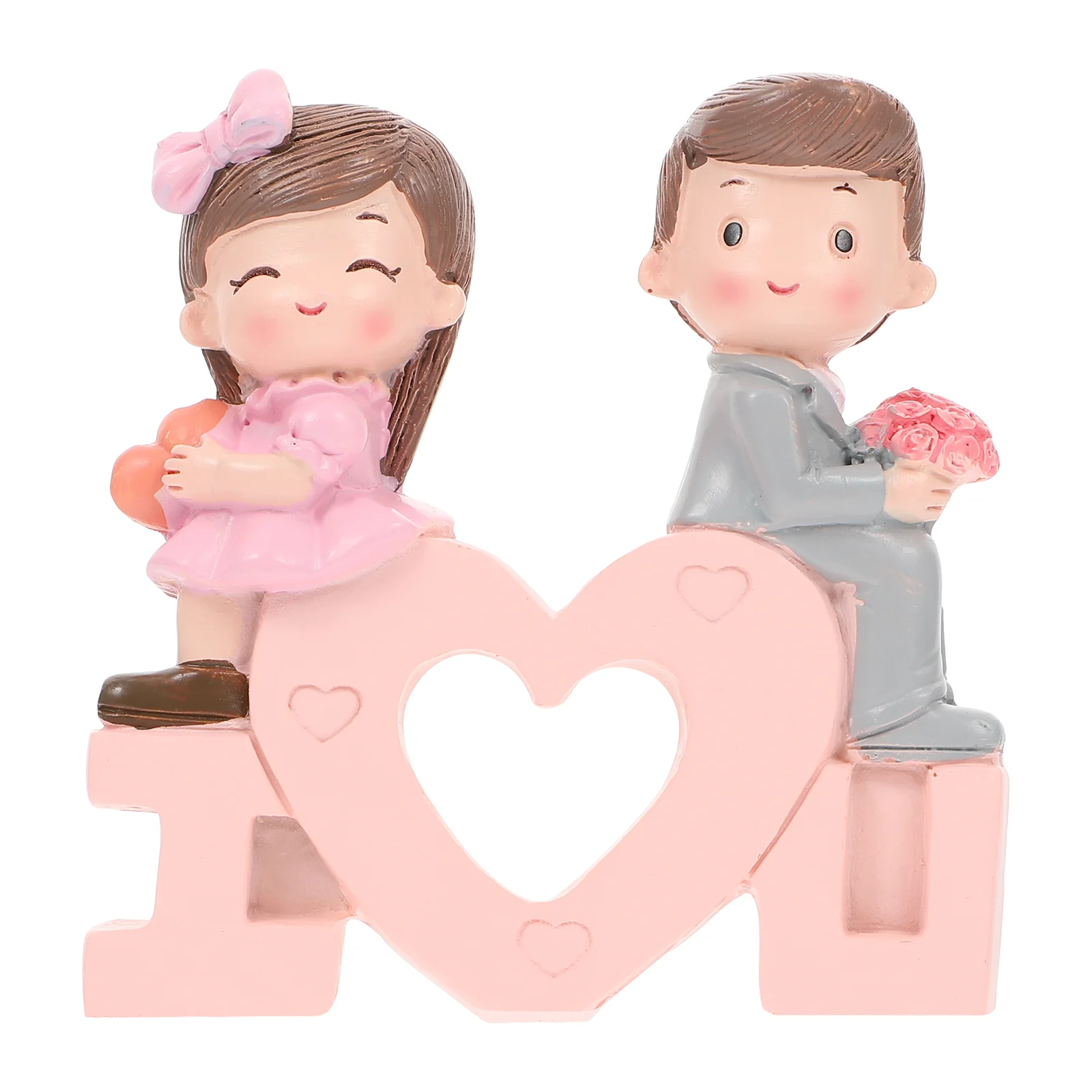 

Wedding Couple Figurinesstatue Figurine Sculpture Ornament Day Romantic Lover Bride Groom Love Cake Adornment Mini