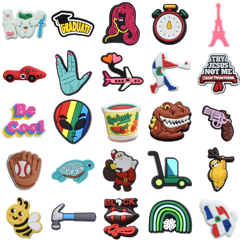 

Men Decorations for Crocs Shoe Charms Set Jeans Boy Kids Girl Wholesale Bulk Shoes Accessories Para Pins Women Charm Packs Gifts