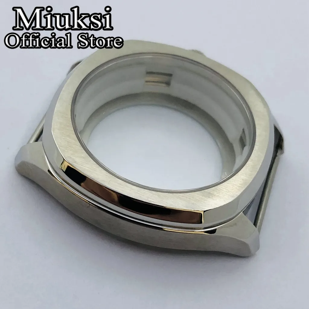 Серебристый стерильный чехол Miuksi 40 мм с сапфировым стеклом подходит для NH35 NH36