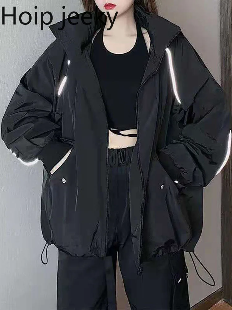 

Hoip jeeky Korean Sports Jacket Women Spring Autumn Loose Hoodie Cargo Coats Windproof Waterproof Breathable Fashion All-match