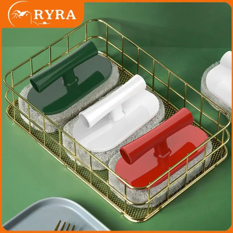 

Comfortable Grip Cleaning Brush Bathroom Cleaning Wall Brush Soft Multi-function Wash Pot Brush Sponge Wipe Tile Brush