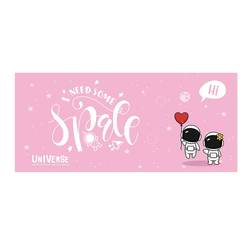 

Cute Creative Astronaut Pattern Gaming Mouse Pad Large Size Cartoon Desktop Pad Non-slip Office Home Keyboard DeskMat Waterproof