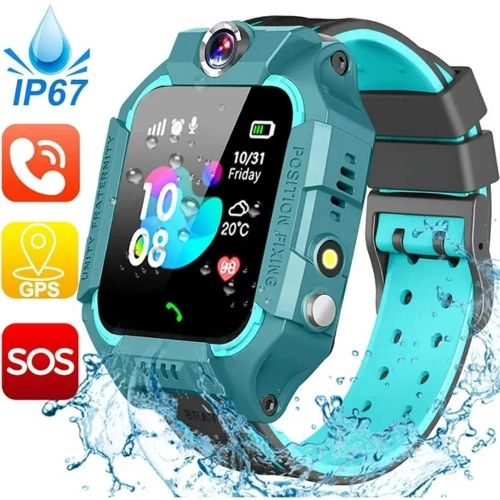 

Q19 Kids Smart Watch Waterproof Video Cam Support 2G Sim Card CallIing Phones Smartwatch With Light Compatible For Ios Android