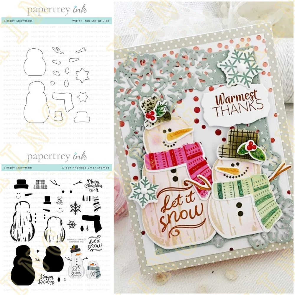 

Simply Snowmen New Arrival Metal Cutting Dies Stamps Scrapbook Diary Decoration Embossing Template Diy Greeting Card Handmade