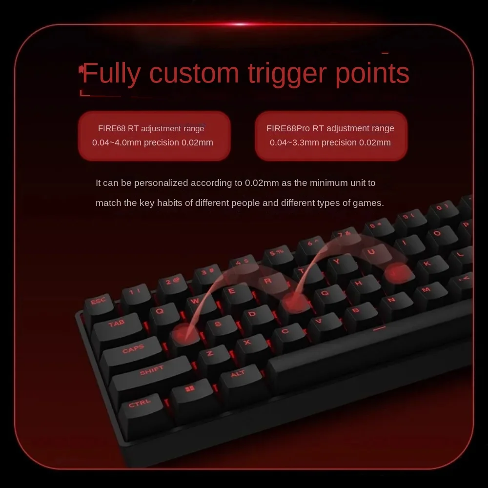 Игровая механическая клавиатура MADLIONS FIRE68 магнитная ось Web Drive RT 8 кГц 68 клавиш шлюз