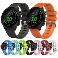 quick release 20mm official style sports silicone strap for garmin forerunner 55 158 wrist band 245 245m 645 bracelet watchband