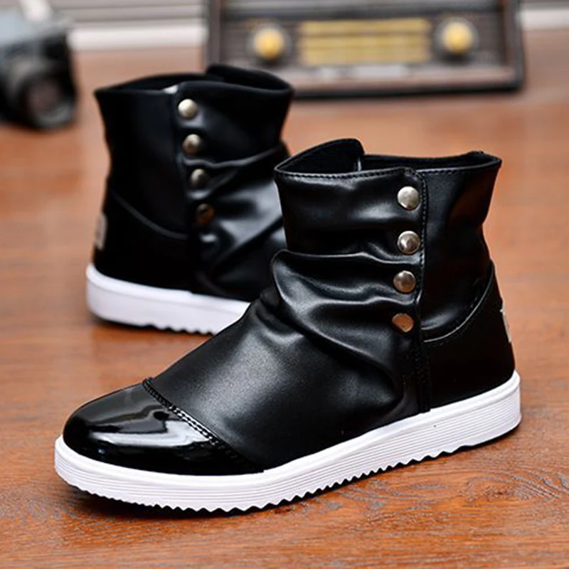 ботинки Ковбойские сапоги мужские заклепки британский стиль внутренние