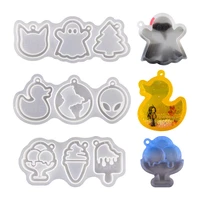 silicone quicksand box mold diy resin mold bear duck animal jewelry pendants a variety of quicksand silicone mold