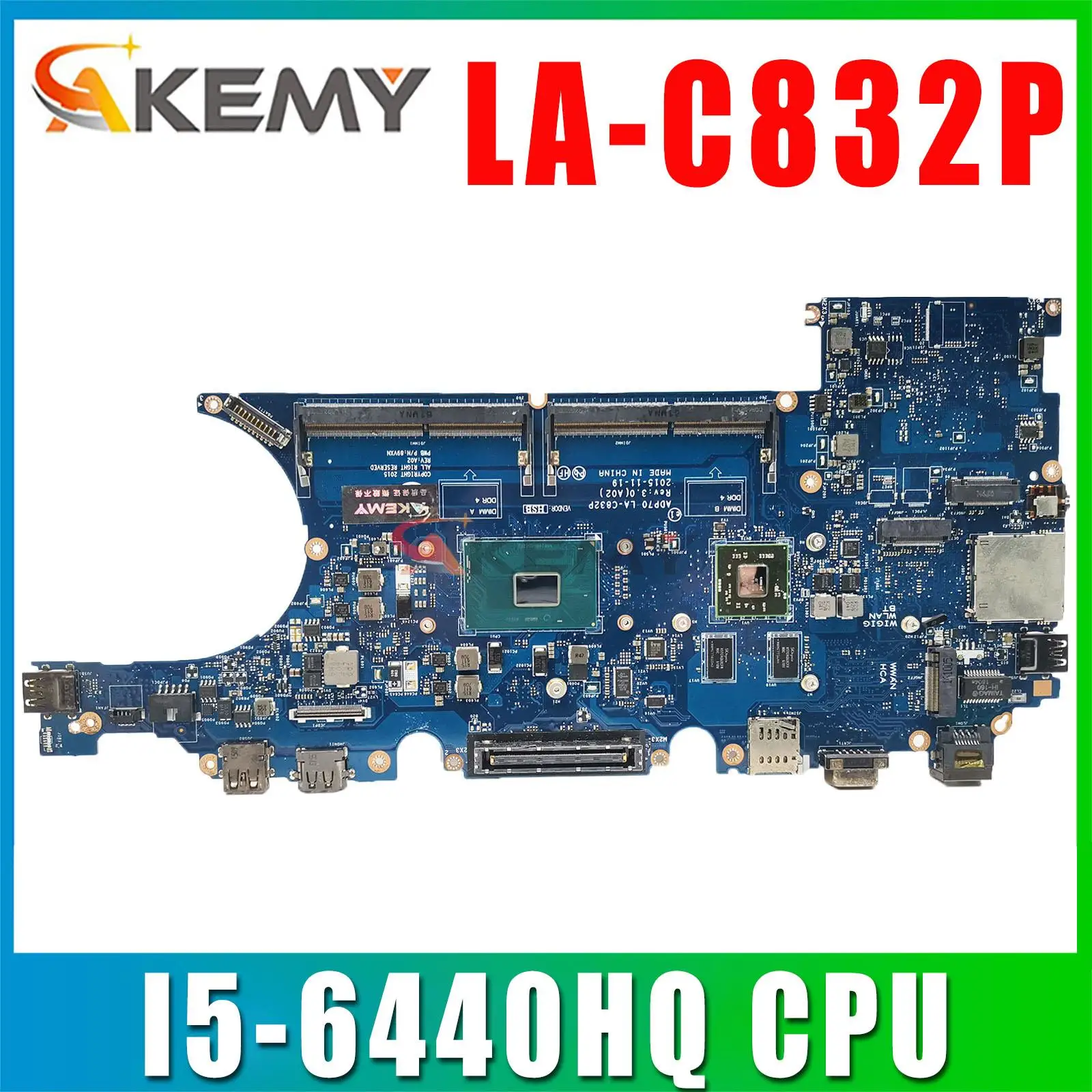 

LA-C832P i5-6440HQ FOR Dell Latitude 14 5480 E5480 Laptop Notebook Motherboard CN-0KP60X KP60X Mainboard 100% Tested