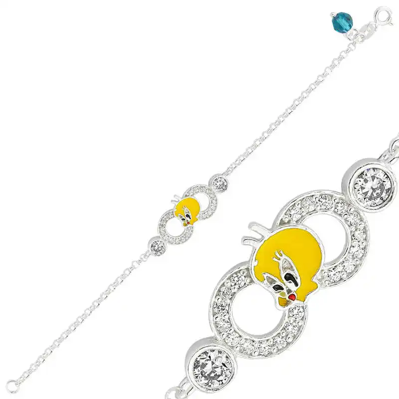 

Tevuli 925 Sterling Silver Tweety Infinity Child Bracelet