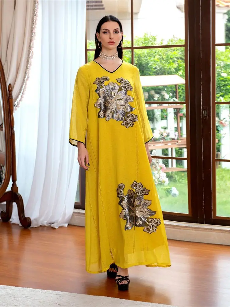

Рамадан, Abaya Дубай, Турция, мусульманское длинное платье, кафтан, абайя, африканские платья для женщин, халат Djellaba Femme Caftan