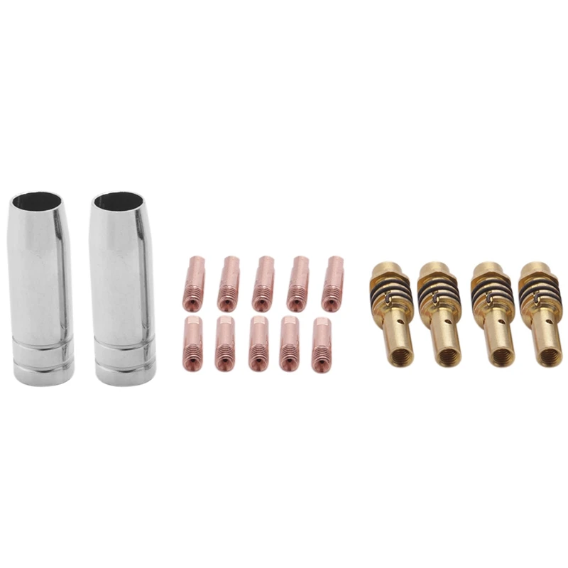 

Сварочные форсунки для сварочного аппарата, 16 шт. контактных наконечников с золотым наконечником для сварочного аппарата Mig-0,8 мм