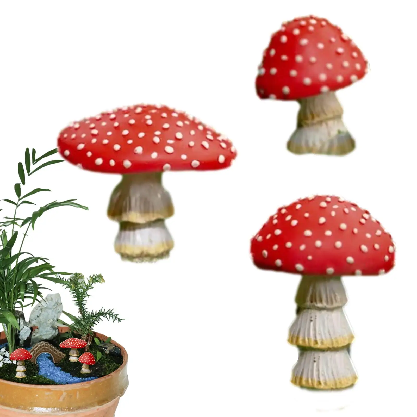 

Статуя гриба, искусственная статуя, искусственная статуя для микро ландшафта, двора, патио, лужайки