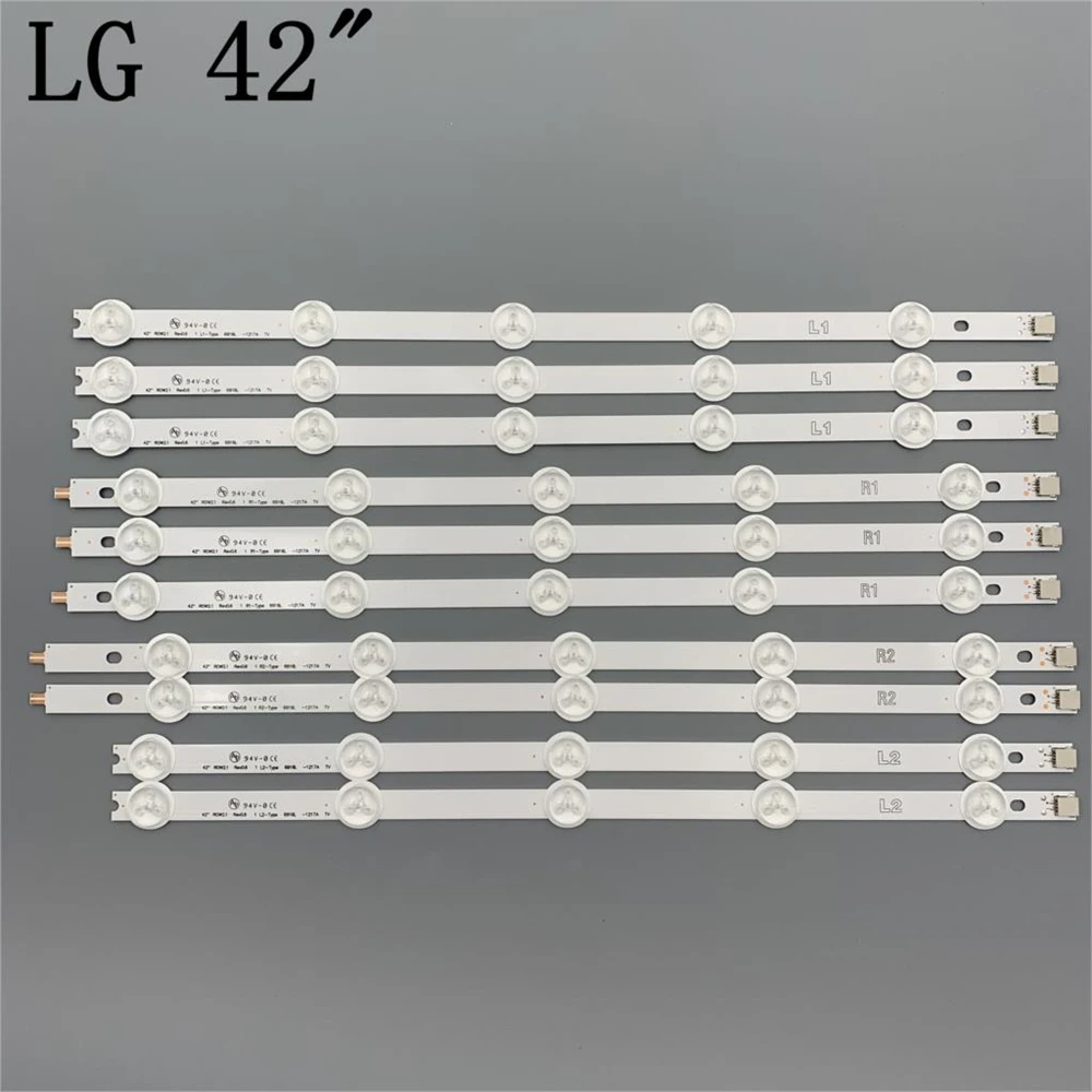 

10PCS/set LED backlight strip for LG 42LA620S 42LN570S 42LN5400 42LN5700 6916L-1214A 6916L-1215A 6916L-1216A 6916L-1217A