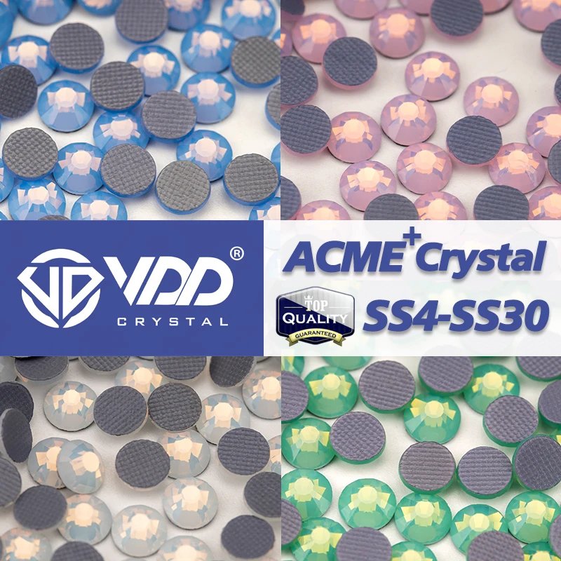 VDD Opal AAAAA Top Quality Glass Hotfix Rhinestones Crystal Flatback Strass Glitter Iron On Stones For Clothes Shoes Decoration