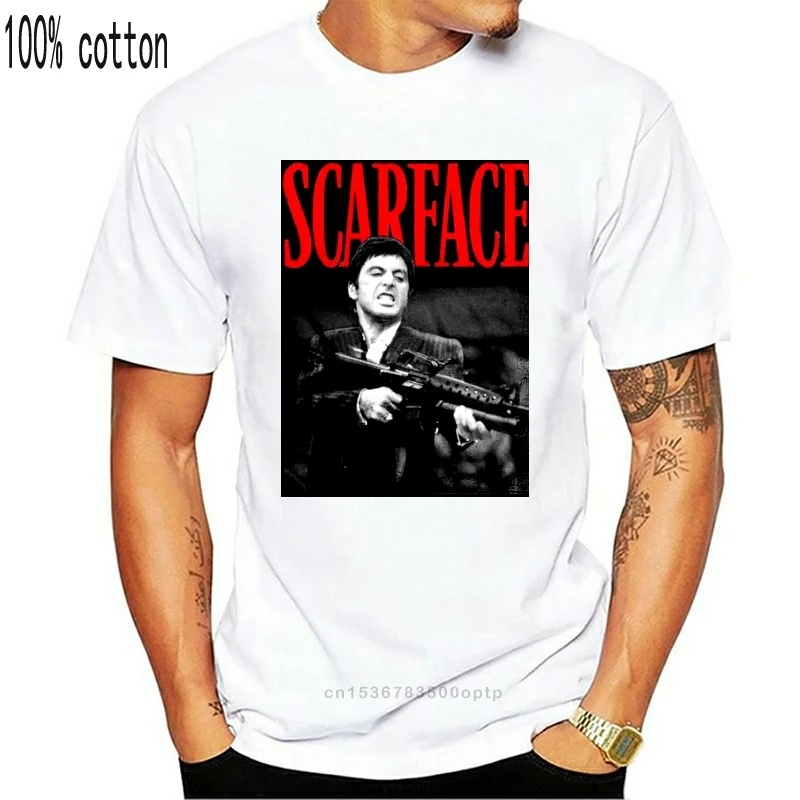 Футболка мужская двусторонняя с надписью фильм Лицо со шрамом Al Pacino модель Dakkadakka