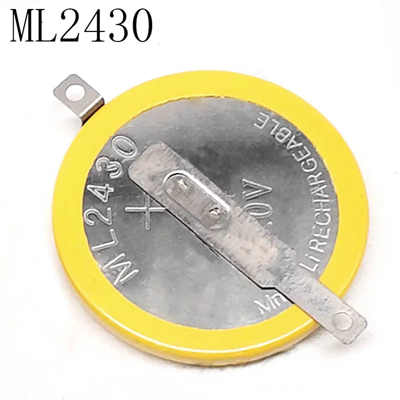 2 шт. ML2430 перезаряжаемая батарея 2430 с паяльными штифтами для материнской платы, батарея памяти 3V180 градусов, контакты (art.: 3920cd65df81e) - 3920cd65df81e