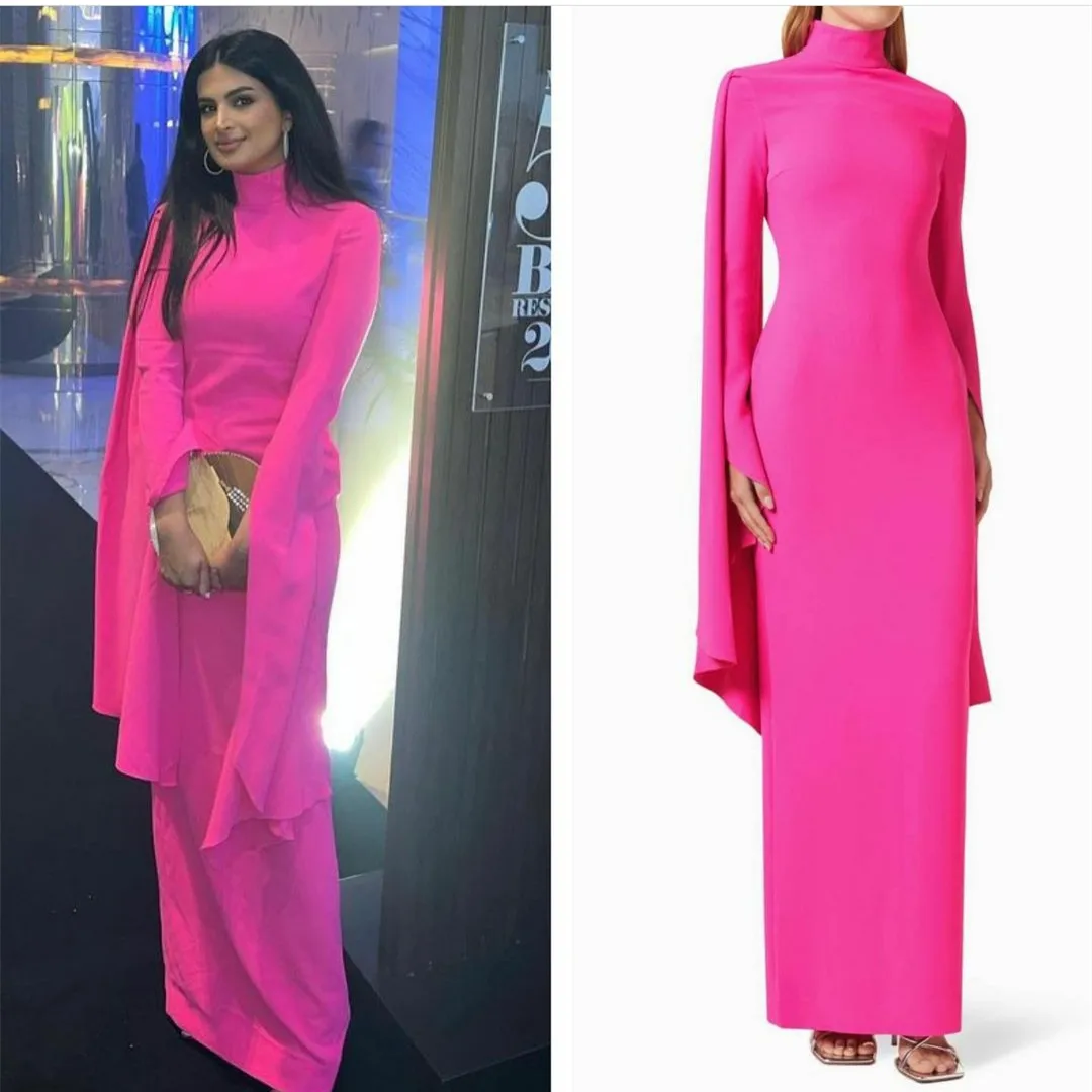 

Сказочное винтажное длинное вечернее платье из крепа с высоким воротником и рукавами платье-футляр длиной до щиколотки женское платье с бантом