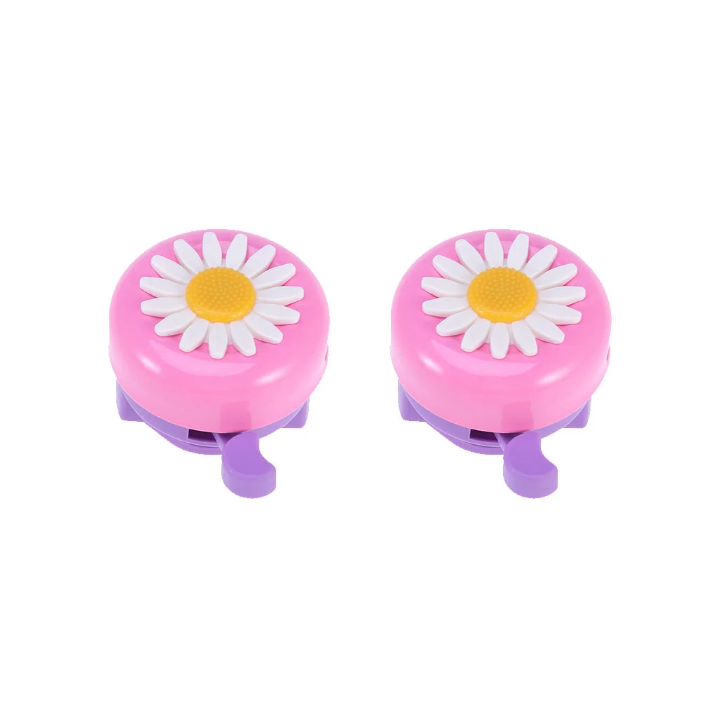

2 Pcs Chrysanthemum Child Toddler Girl Accessories Classic Bike Horn Flower Bell