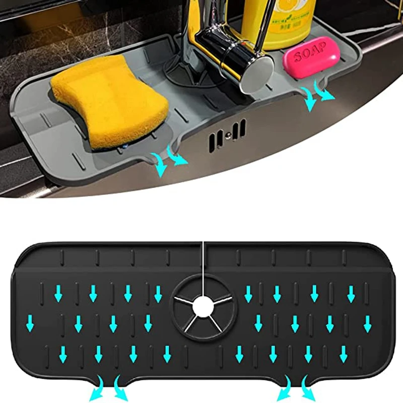 

Силиконовый коврик для кухонного смесителя, стойка для слива раковины, дождевик для раковины, дренажный коврик для смесителя для сушки, ков...
