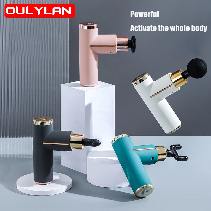 

Oulylan Muscle Massage Gun Portable Massager Fascia Gun Back Massager Small Vibrator Muscle Relaxant Fitness Body Pain Relief