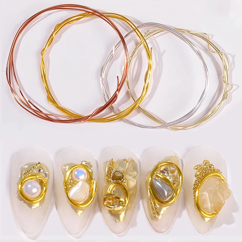 

Металлическая леска, металлическое украшение для ногтей из алюминия и стали, 1 м