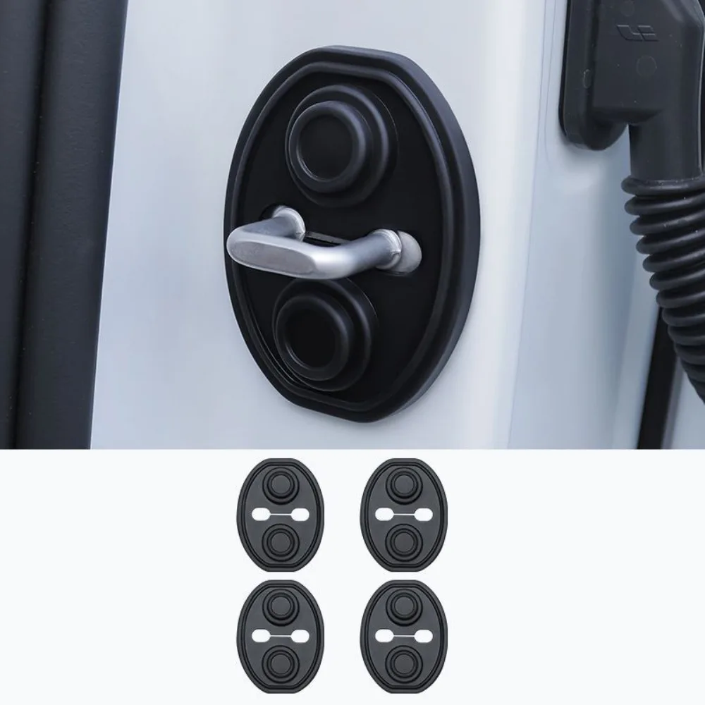 

4 шт., противоударный дверной замок автомобиля, пряжка, амортизирующая буферная накладка, противоударная подушка для закрытия двери автомобиля