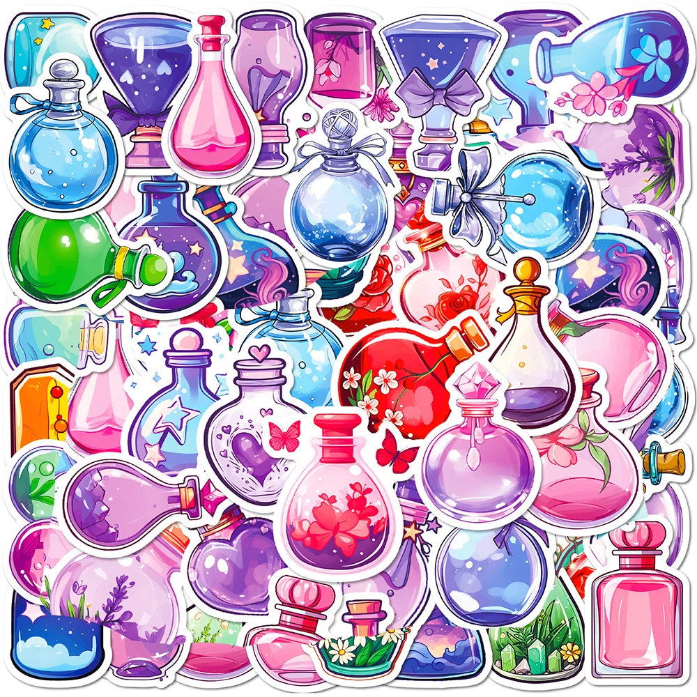 

10/50pcs Magic Witch Bottles Cartoon Stickers Pack for Kids Scrapbooking Helmet Skateboard Laptop Wall Decoration Sticker Decals