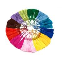 fringe trim handmade fashion colorful decorative polyester bag tassel eco friendly dye bookmark hang macrame tassel for gift box