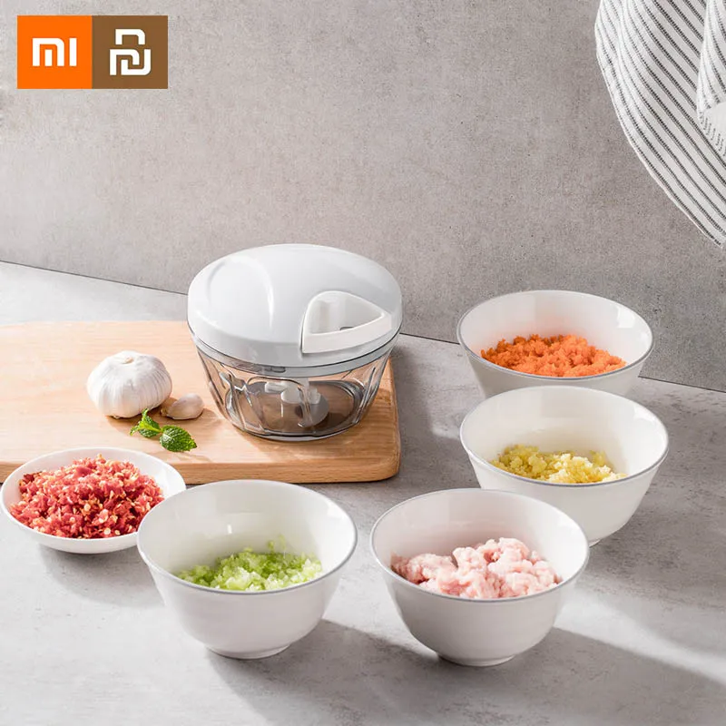 

Прибор для приготовления чеснока XiaoMi YouPin ручной, 3 лезвия, ручная витая машина для фруктов, овощей, имбиря, чеснока, Чили, быстро подходит