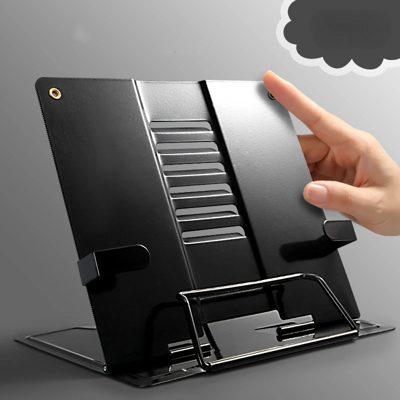 

Настольная подставка для книг, металлическая подставка для чтения, регулируемый держатель для кулинарной книги и документов, портативные п...