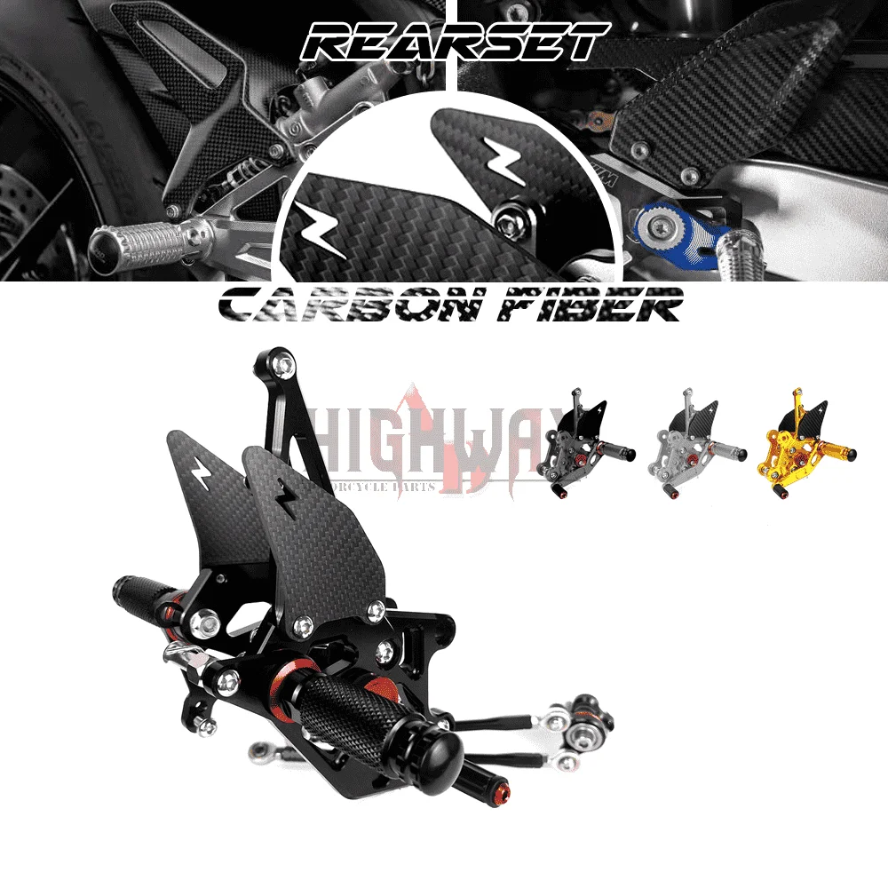 

Motorcycle CNC Aluminum Carbon Rear Set Footrest Rearset Accessories For HONDA CBR600RR CBR600 RR 2007-2019