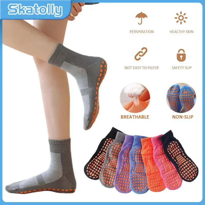 

Модные короткие силиконовые антискользящие хлопковые носки для батута, футбольные спортивные носки, нескользящие носки для пола