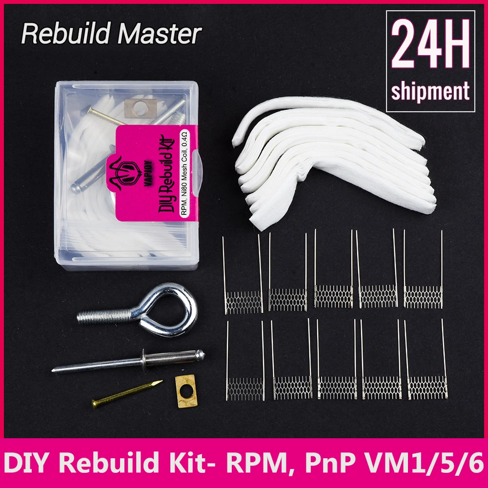 

DIY набор для Восстановления Спирали для RPM GTX PnP VM1/4/5/6 0,15 0,2 0,3 0,4 Ом, замена для стандартного Мода Drag X Pod Kit Ni80 Mesh