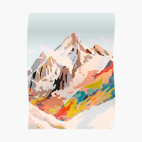 

Настенный постер с изображением стеклянных гор, настенное украшение, забавная комнатная печать, настенный винтажный современный декор, художественная живопись без рамки
